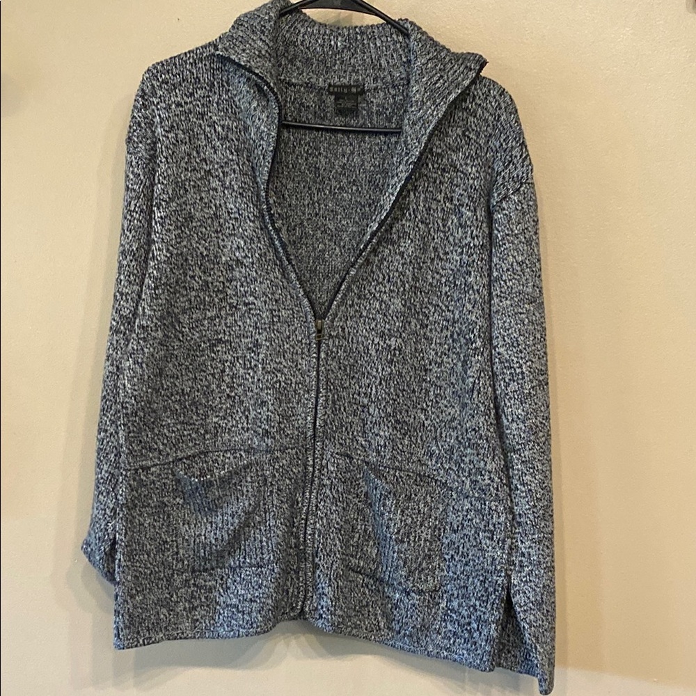 Tally Ho Blue Heather Women's Zip Cardigan